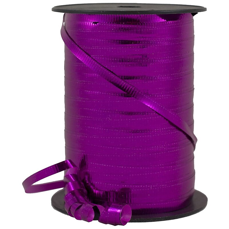 JAM Paper Curling Ribbon, Metallic Fuschsia Pink (1072804) image 1