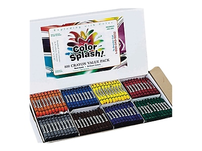 Color Splash Standard Crayon, Assorted Colors, 800/Box (SC890)
