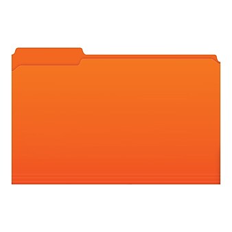 Pendaflex Two-Tone File Folder, 3-Tab, Legal Size, Orange, 100/Box (153 1/3 ORA)