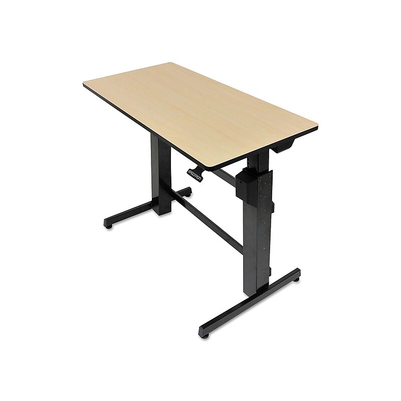 Ergotron WorkFit-D 48"W Adjustable Standing Desk, Birch (24-271-928) image 1