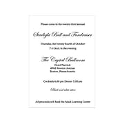 Great Papers 5.5"W x 7.75"H Plain Borders Invitations, White, 100/Pack