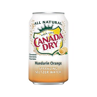 Canada Dry Mandarin Orange Sparkling Seltzer Water, 12 oz., 24/Carton (10000300)
