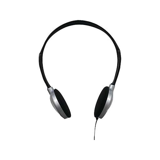 Maxell HP200 Headphones, Black/Silver (MXLHP200) Staples