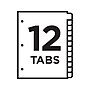 Avery Ready Index Numeric Paper Dividers, 12-Tab, Multicolor, 6/Pack (11196)~#|#~sp50518950_sc7