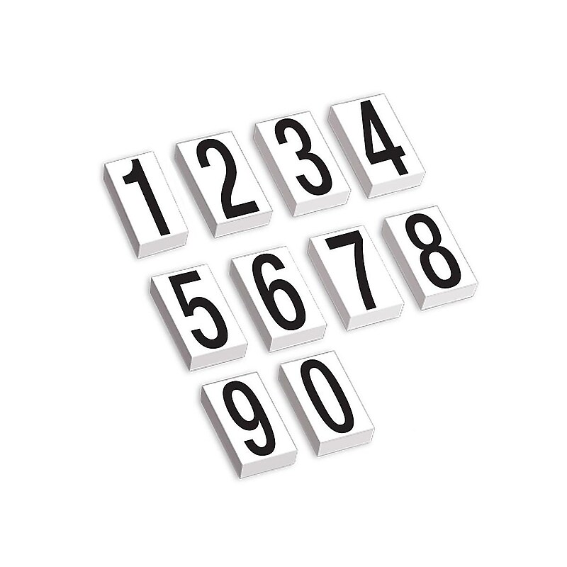 Tape Logic Number Kit Multipurpose Labels, 3 1/2" x 1/2", White, 600 Labels/Pack (DL9315) image 1