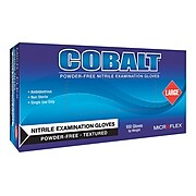 Microflex Cobalt N19 Powder Free Blue Nitrile Gloves, Medium, 100/Box (N192)