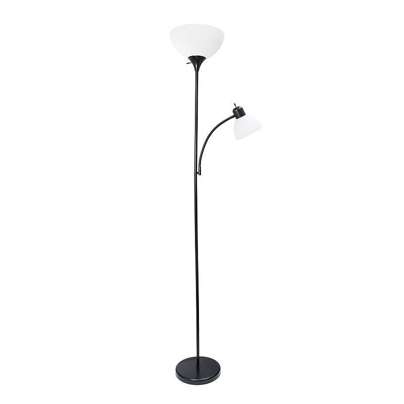 Simple Designs Incandescent Floor Lamp, Black (LF2000-BLK) image 1