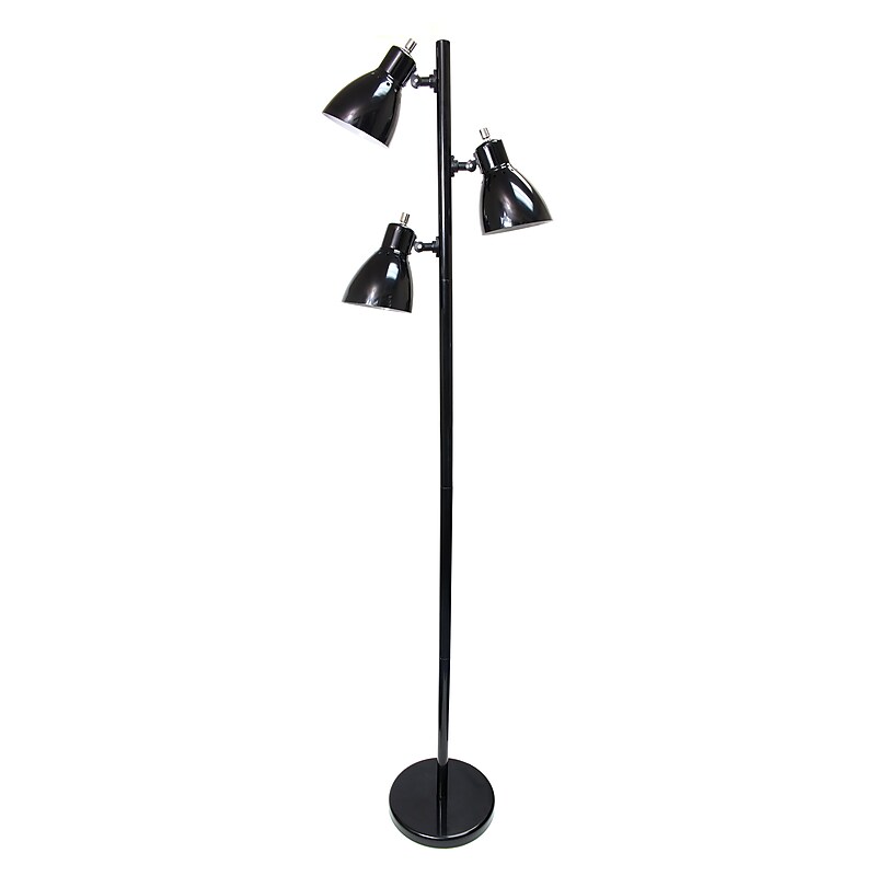 Simple Designs Incandescent Floor Lamp, Black (LF2007-BLK) image 1