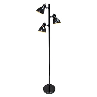 Simple Designs Incandescent Floor Lamp, Black (LF2007-BLK)