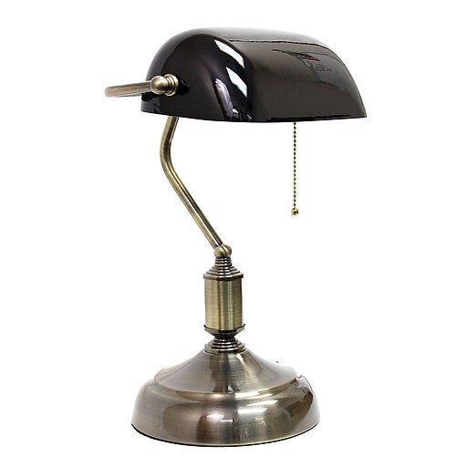 Simple Designs Incandescent Table Lamp, Black (LT3216BLK) at Staples