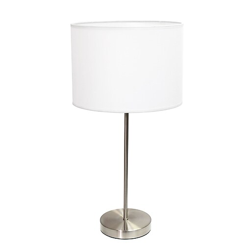 Simple Designs Incandescent Table Lamp, White (LT2040WHT) Staples