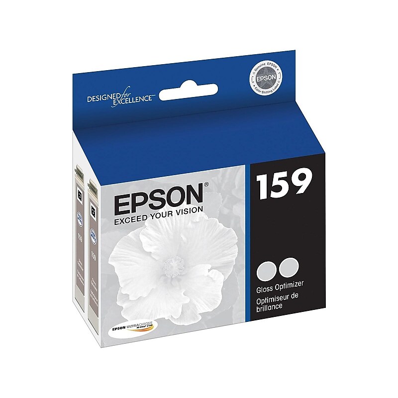 Epson T159 Ultrachrome Gloss Standard Yield Ink Cartridge, 2/Pack image 1