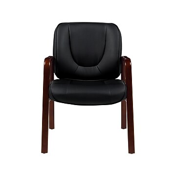La-Z-Boy Warren Bonded Leather Guest Chair, Black (60063S) | Staples
