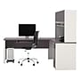 Bestar Connexion 71"W L-Shaped Desk with Hutch and Pedestal, Slate/Sandstone (93859-59)~#|#~sp50665677_sc7