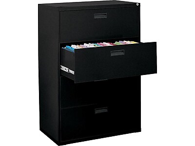 UPC 820602091202 product image for MBI 4-Drawer Lateral File Cabinet, Locking, Letter/Legal, Black, 30