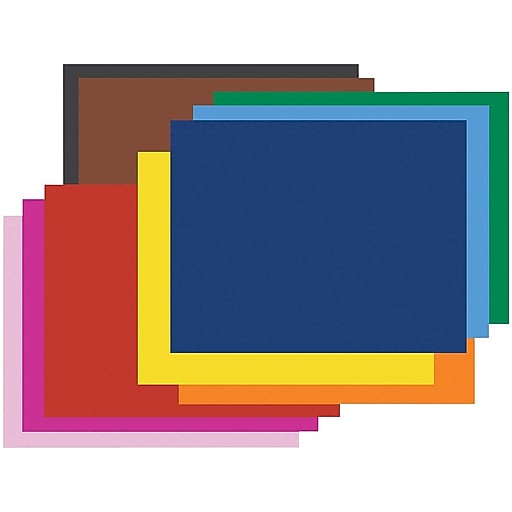 Primary Assorted Poster Board Two Cool® Colors, 22x28, 3/pack, 12  packs/case