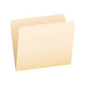 Pendaflex End Tab File Folder, Straight Cut, Letter Size, Manila