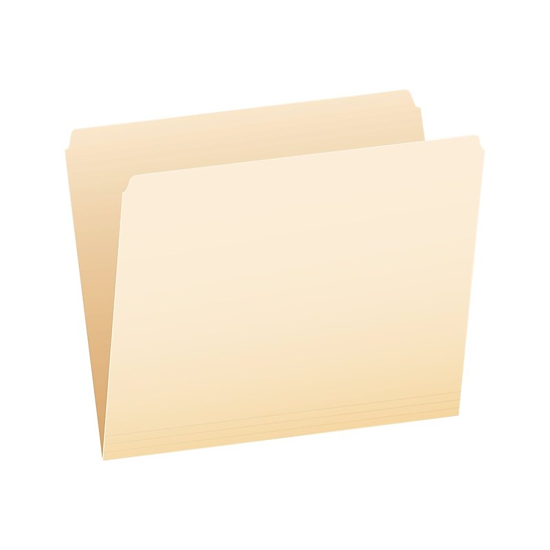 Pendaflex Essentials File Folder, Straight Cut, Center Position, Letter Size, Manila, 100/Box (752EE) image 1