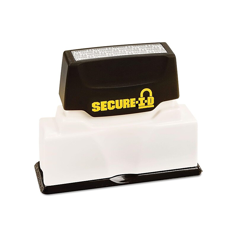 Cosco Secure-I-D Pre-Inked Stamp, Security Tint, Black Ink (034590) image 1