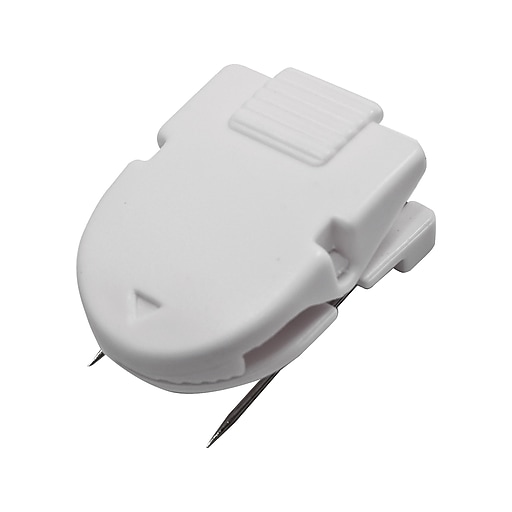 Advantus Panel Wall Cubicle Clips, White, 50/Box (75342) Staples