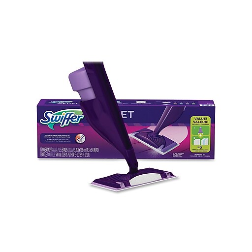 Swiffer WetJet Cloth Mop Kit, Purple/White, 2/Carton (92811) at Staples