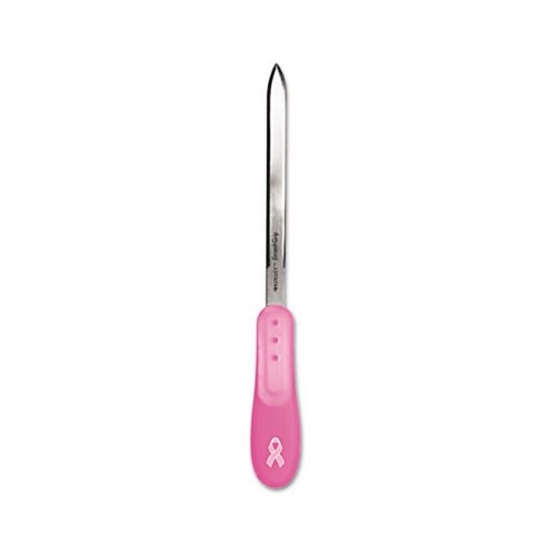 Westcott Pink Ribbon Stainless Steel Letter Opener, 9", Pink (ACM15424) image 1