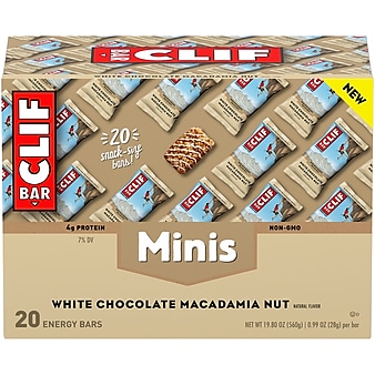 Clif Mini Energy Bars, White Chocolate Macadamia Nut, 1.0 oz., 20/Box (CCC37295)