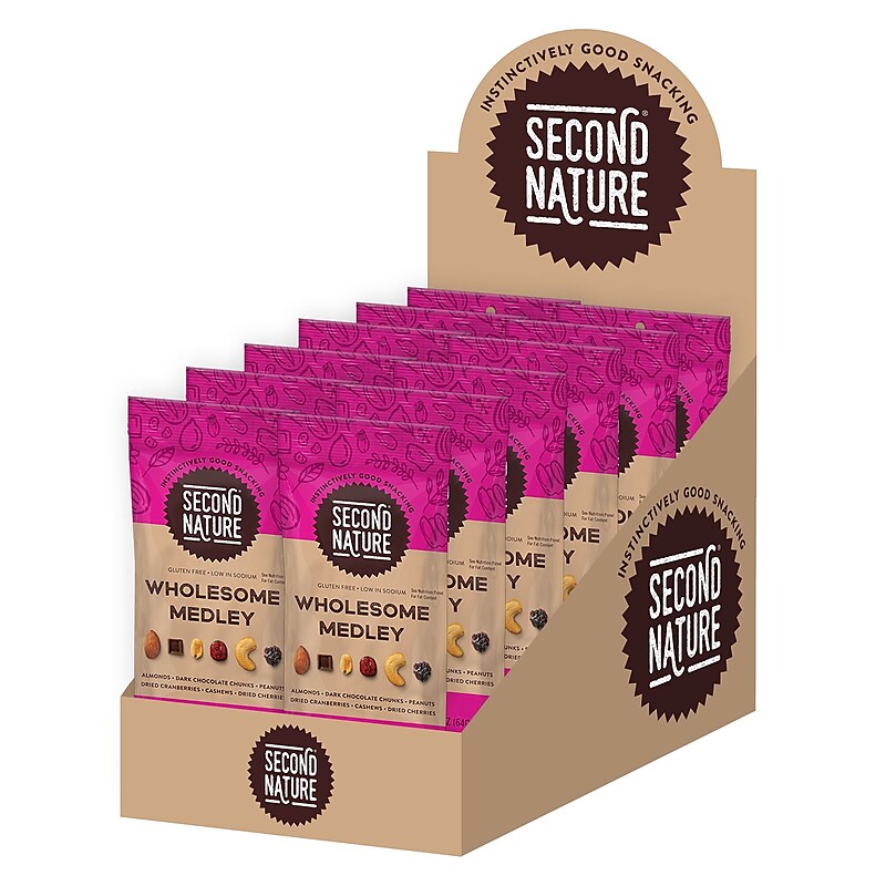 Second Nature Wholesome Medley Gluten Free Trail Mix, 2.25 oz., 12 Bags/Pack (KAR1170) image 1