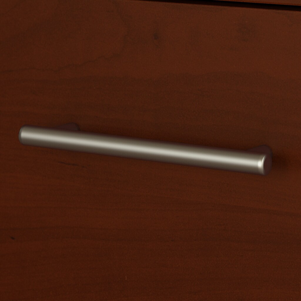 Close-up of desk drawer handle