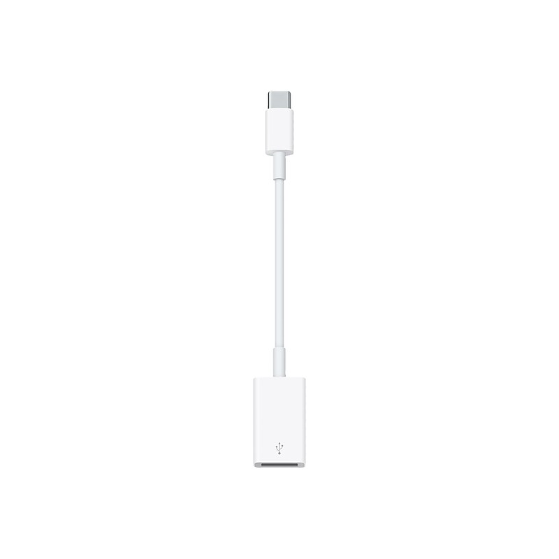 Apple USB-C to USB-A Adapter, Male to Female, White (MJ1M2AM/A) image 1