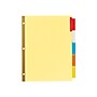 Avery Big Tab Insertable Buff Paper Dividers, 5-Tab, Assorted Colors, 48 Sets/Carton (11109)~#|#~sp50987070_sc7