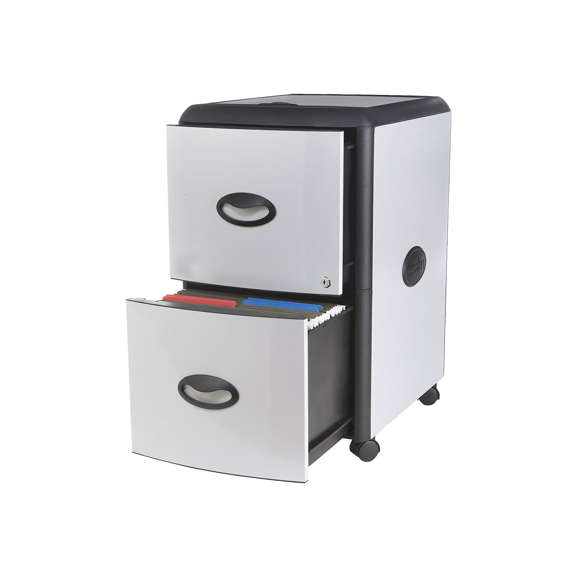 Storex Deluxe 2-Drawer Mobile Vertical File Cabinet, Letter Size, Lockable, 23″H x 15″W x 19″D, Metal (61352U01C) Sansujyuku sansujyuku.com