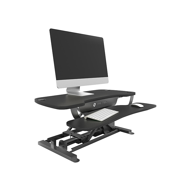 VersaDesk PowerPro 36"W Electric Adjustable Standing Desk Converter, Black (SP7643624-00-01) image 1