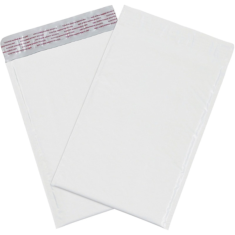 9 x 12 Self-Sealing Poly Mailer, White, 1000/Pack (PLM03X01K) image 1