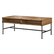 kathy ireland® Home by Bush Furniture Ironworks Coffee Table, Vintage Golden Pine (KI50111-03)
