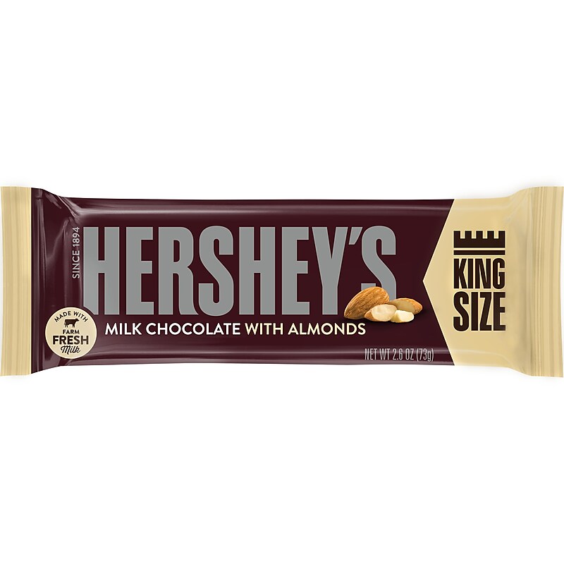 Hershey's Milk Chocolate Bar with Almonds King Size 2.6 oz (HEC22100) image 1