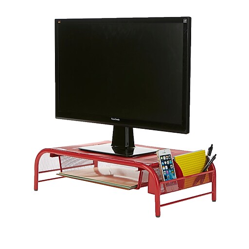 Shop Staples For Mind Reader Metal Mesh Monitor Stand And Desk