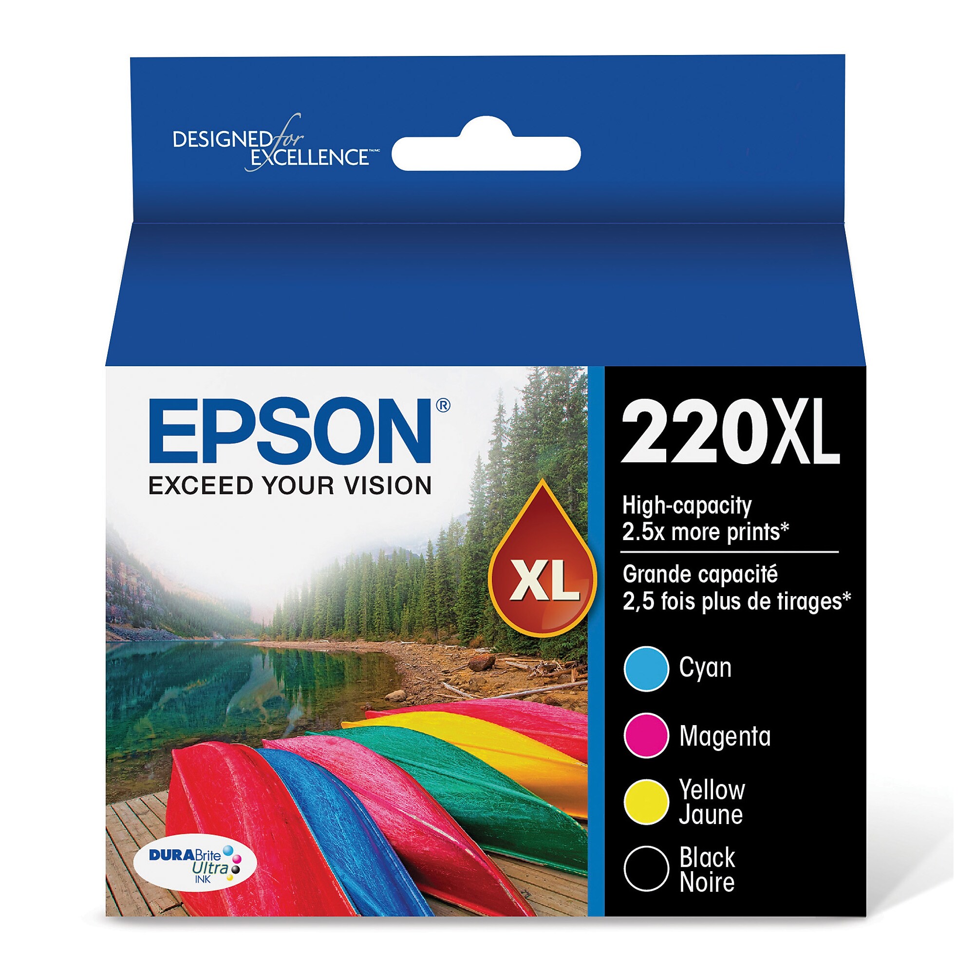 Epson T220XL Black/Cyan/Magenta/Yellow High Yield Ink Cartridge, 4/Pack (T220SL-XCS) Sansujyuku sansujyuku.com