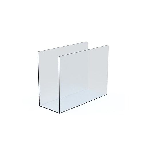 Azar Clear Acrylic Desk File Holder, Small, 4/Box (255080) at Staples
