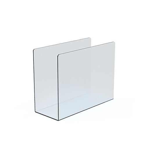 Azar Clear Acrylic Desk File Holder, Medium, 4/Pack (255082) at Staples