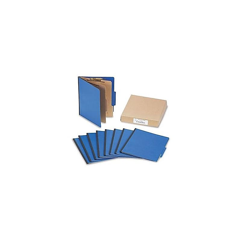 ACCO ColorLife Reinforced Pressboard Classification Folder, 2-Dividers, 3" Expansion, Letter Size, Blue, 10/Box (ACC15663) image 1