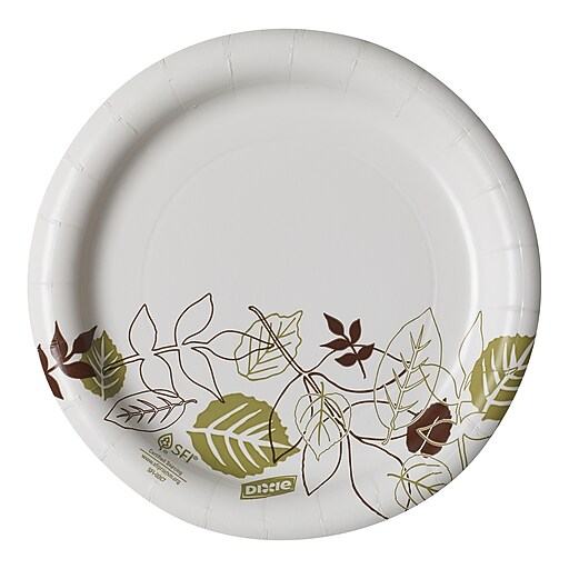Dixie Pathways MediumWeight Paper Plates, 6 7/8", 500/Carton (UX7WS
