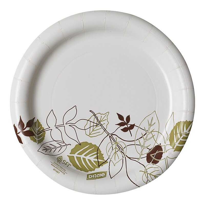 Dixie Pathways 6 7/8" Paper Plates, Multicolor, 500/Carton (UX7WS) image 1