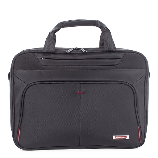 Swiss Mobility Purpose Polyester Executive Briefcase, Black
