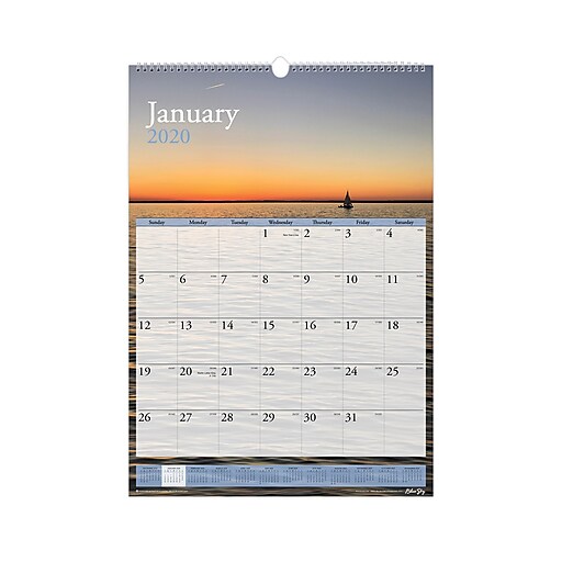 2020 Blue Sky 15" x 22" Wall Calendar, Scenes (117890) at Staples
