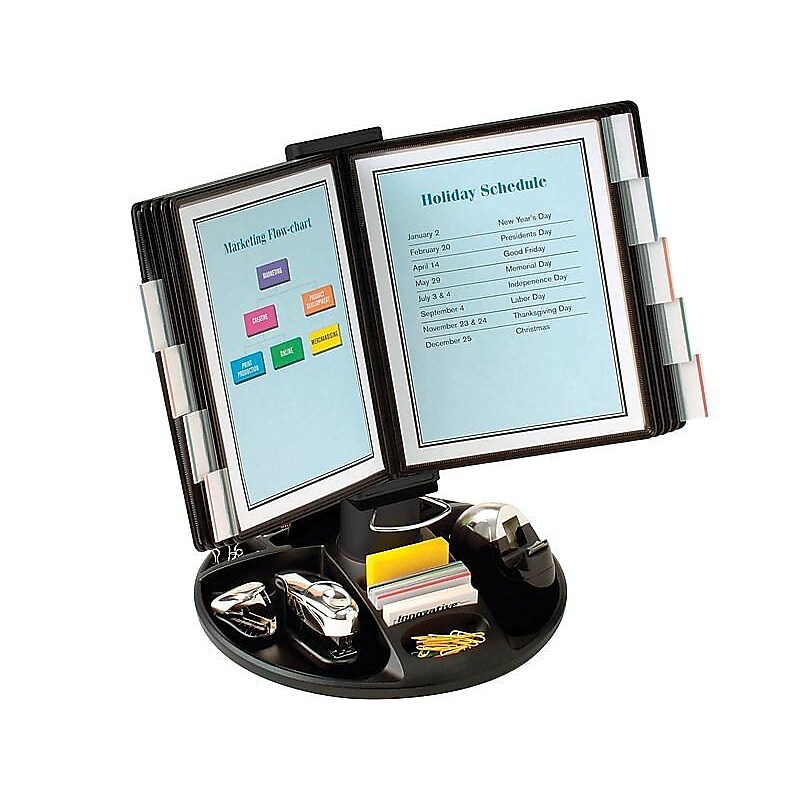 Aidata 14"H x 21"W x 9"D Metal Display Panel Holder, Black (FDS021L) image 1
