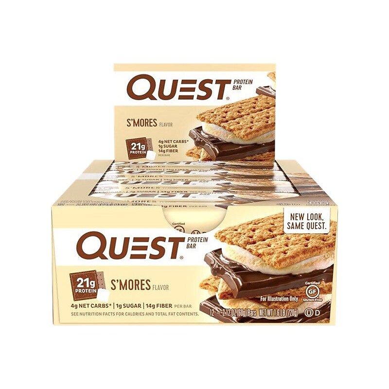 Quest Gluten Free S'mores Protein Bar, 12 Bars/Box (QUN00123) image 1