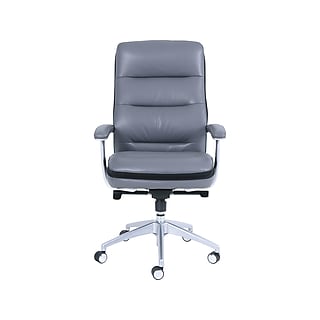 Staples Mcallum Ergonomic Bonded Leather Swivel Manager Chair Gray 51474 Staples