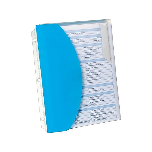 Oxford 4Pocket Envelope Folder, Blue/Translucent (OXF 35103) Staples