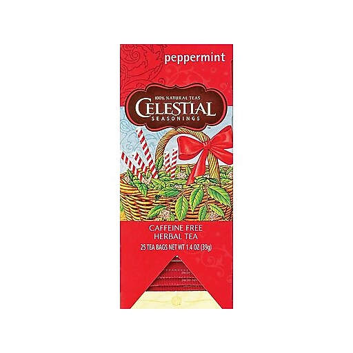 Celestial Seasonings Peppermint Tea Bags, 25/Box (31012) at Staples